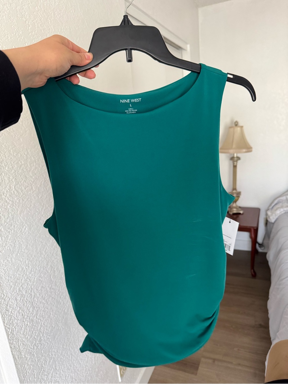 Nine West Women's Teal boatneck top